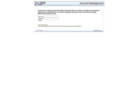 Log In To Manage Your IN.gov Account