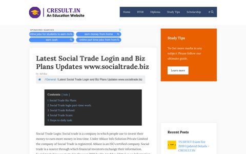 Latest Social Trade Login and Biz Plans Updates www ...