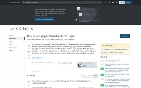 How to start graphical interface before login? - Unix & Linux ...