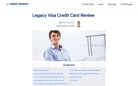 Legacy Visa Credit Card Review 2020 - Credit Takeoff
