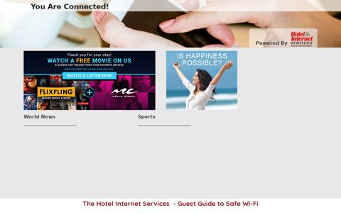 Connected to Wi-Fi | Hotel Internet Services