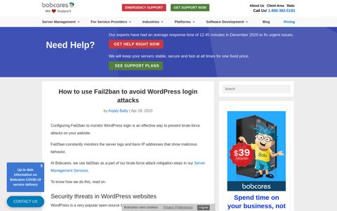 How to use Fail2ban to avoid WordPress login attacks