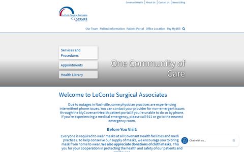 Welcome to LeConte Surgical Associates