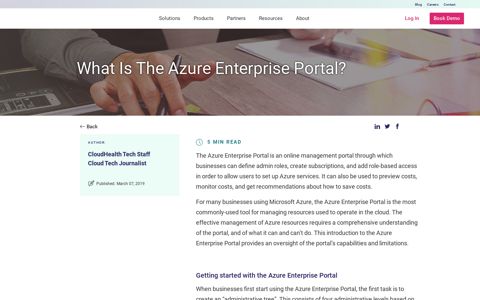 What Is The Azure Enterprise Portal? | CloudHealth by VMware