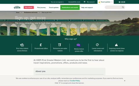 Email – sign up – Great Western Railway