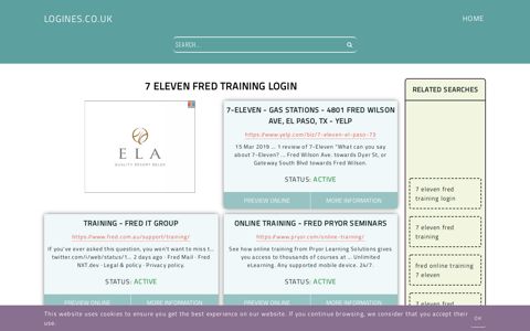 7 eleven fred training login - General Information about Login