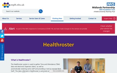 Healthroster :: Midlands Partnership Foundation Trust