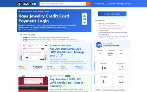 Kays Jewelry Credit Card Payment Login - Logins-DB