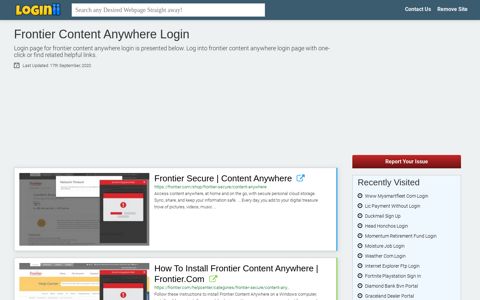 Frontier Content Anywhere Login - Loginii.com