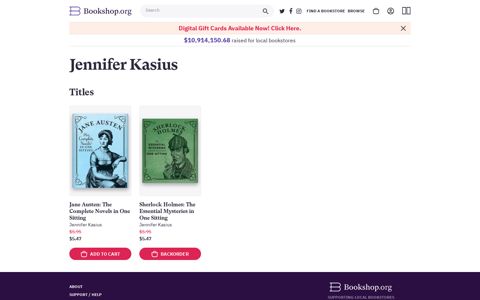 Jennifer Kasius - Bookshop: Buy books online. Support local ...