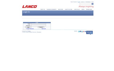 Login In - Lanco Infratech Limited