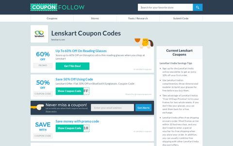 Lenskart Coupons, Promo Codes for December | 60% off