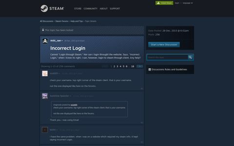 Incorrect Login :: Help and Tips - Steam Community