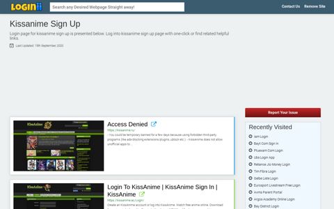 Kissanime Sign Up - Loginii.com