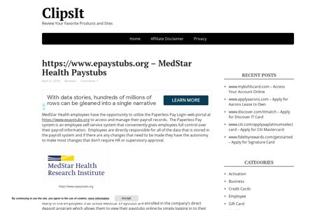 https://www.epaystubs.org – MedStar Health Paystubs - Clipsit