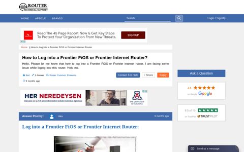 How to Log into a Frontier FiOS or Frontier Internet Router ...