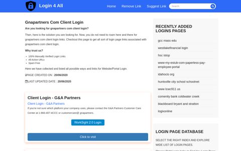 gnapartners com client login - Official Login Page [100 ...