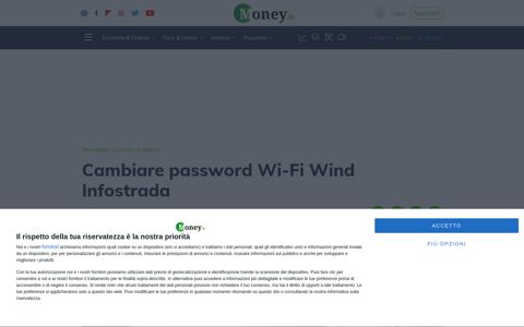 Cambiare password Wi-Fi Wind Infostrada - Money.it