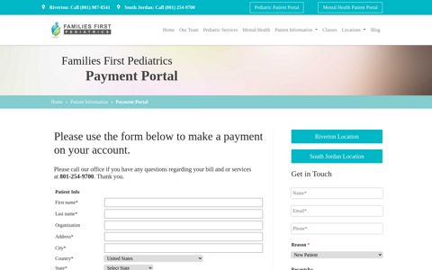 Payment Portal - Families First Pediatrics