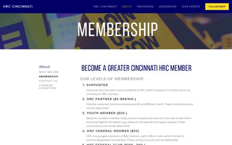 Membership - HRC Cincinnati