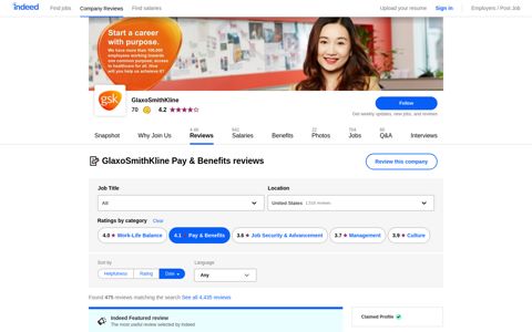 Working at GlaxoSmithKline: 472 Reviews about Pay ... - Indeed