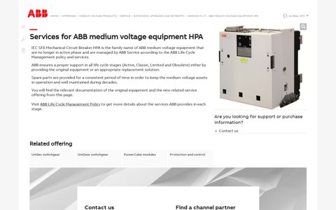 Service MV IT - ABB medium voltage equipment HPA ...