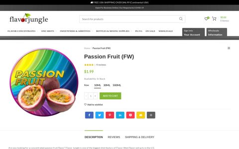 Passion Fruit (FW) - Flavor Jungle