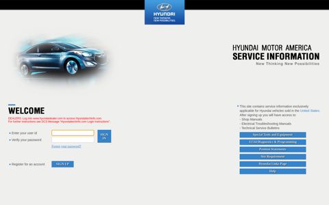 Hyundai Service Website