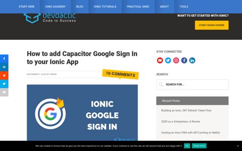 How to add Capacitor Google Sign In to your Ionic App ...
