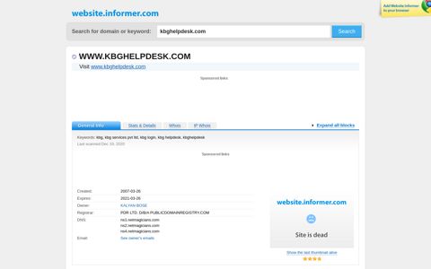 kbghelpdesk.com at Website Informer. Visit Kbghelpdesk.