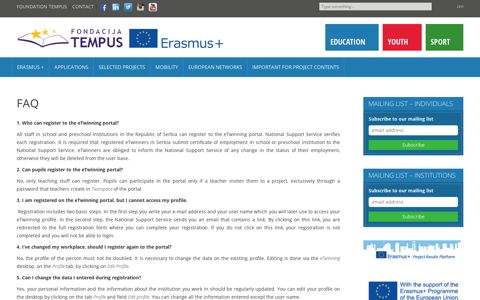 FAQ - Erasmus Plus