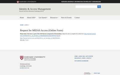 Request for MIDAS Access (Online Form) | Identity & Access ...