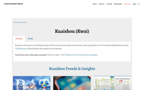 Kwai App (Kuaishou) Profile, China Trends, Insights – China ...