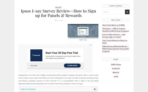 Ipsos I-say Survey Review—How to Sign up for Panels ...