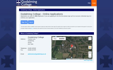 Godalming College - Online Applications
