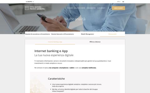 Internet banking e app - Intesa Sanpaolo Private Banking