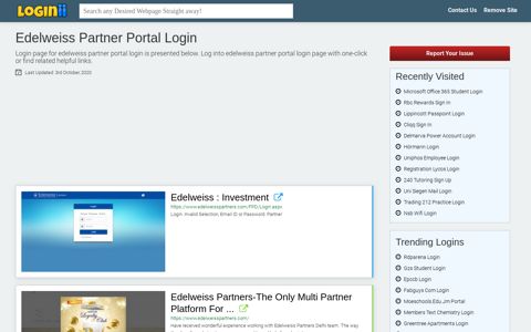 Edelweiss Partner Portal Login - Loginii.com