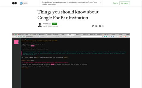 Things you should know about Google FooBar Invitation | by ...