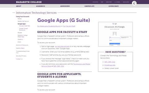 Google Apps - www.naz.edu