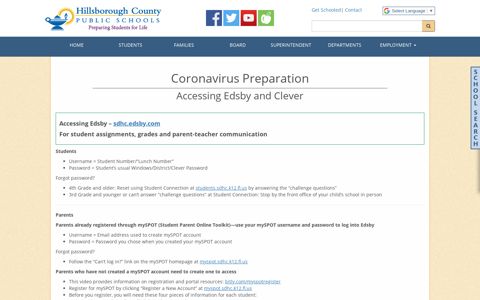 Accessing Edsby/Clever - Hillsborough County Public Schools