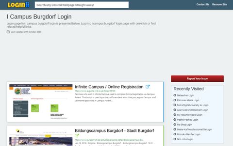 I Campus Burgdorf Login | Accedi I Campus Burgdorf - Loginii.com