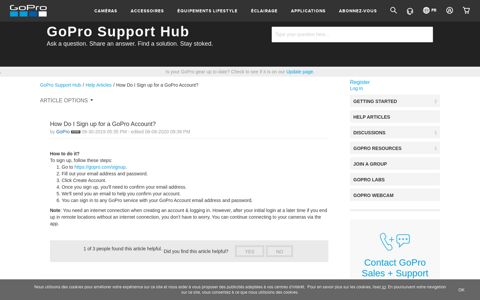 How Do I Sign up for a GoPro Account? - GoPro Support Hub
