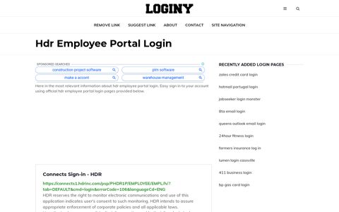 Hdr Employee Portal Login ✔️ One Click Login - Loginy