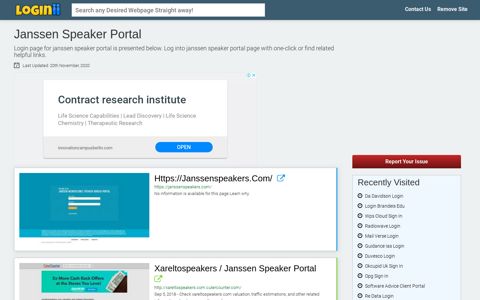 Janssen Speaker Portal - Loginii.com