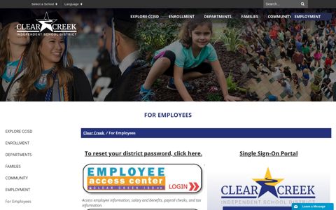 For Employees - Clear Creek
