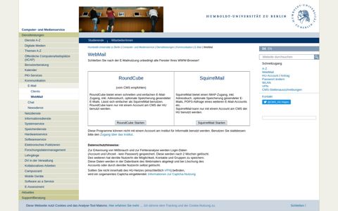 WebMail — Computer- und Medienservice - Cms.hu-berlin