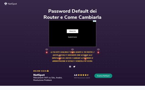 Lista di Password Router di default — 192.168.0.1 - NetSpot
