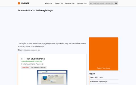 Student Portal Itt Tech Login Page - loginee.com logo loginee