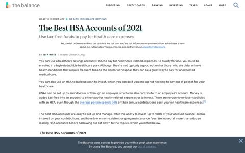 The Best HSA Accounts of 2020 - The Balance