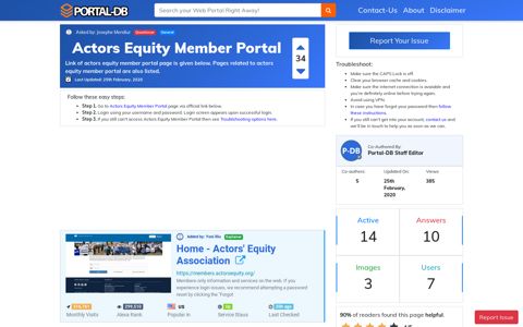 Actors Equity Member Portal